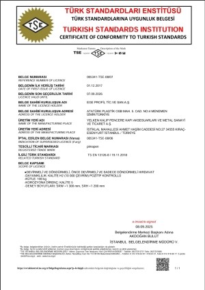 Pimapen Çift Açılım İspanyolet TSE Uygunluk Belgesi-2026