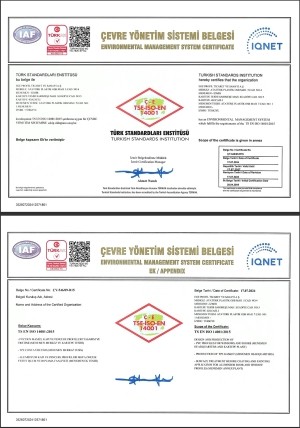 TS EN ISO 14001 ÇEVRE YÖNETİM SİSTEMİ BELGESİ