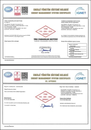 TS EN ISO 50001 ENERJİ YÖNETİM SİSTEMİ BELGESİ